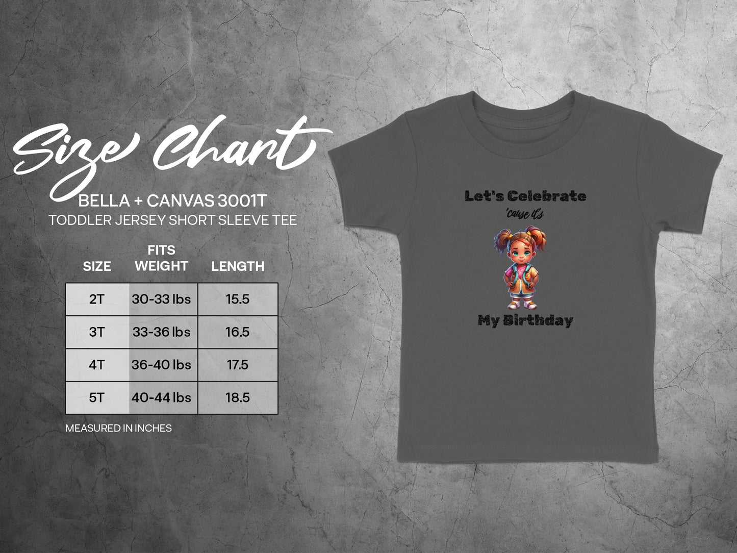 Let's Celebrate My Birthday Toddler Jersey Tee product