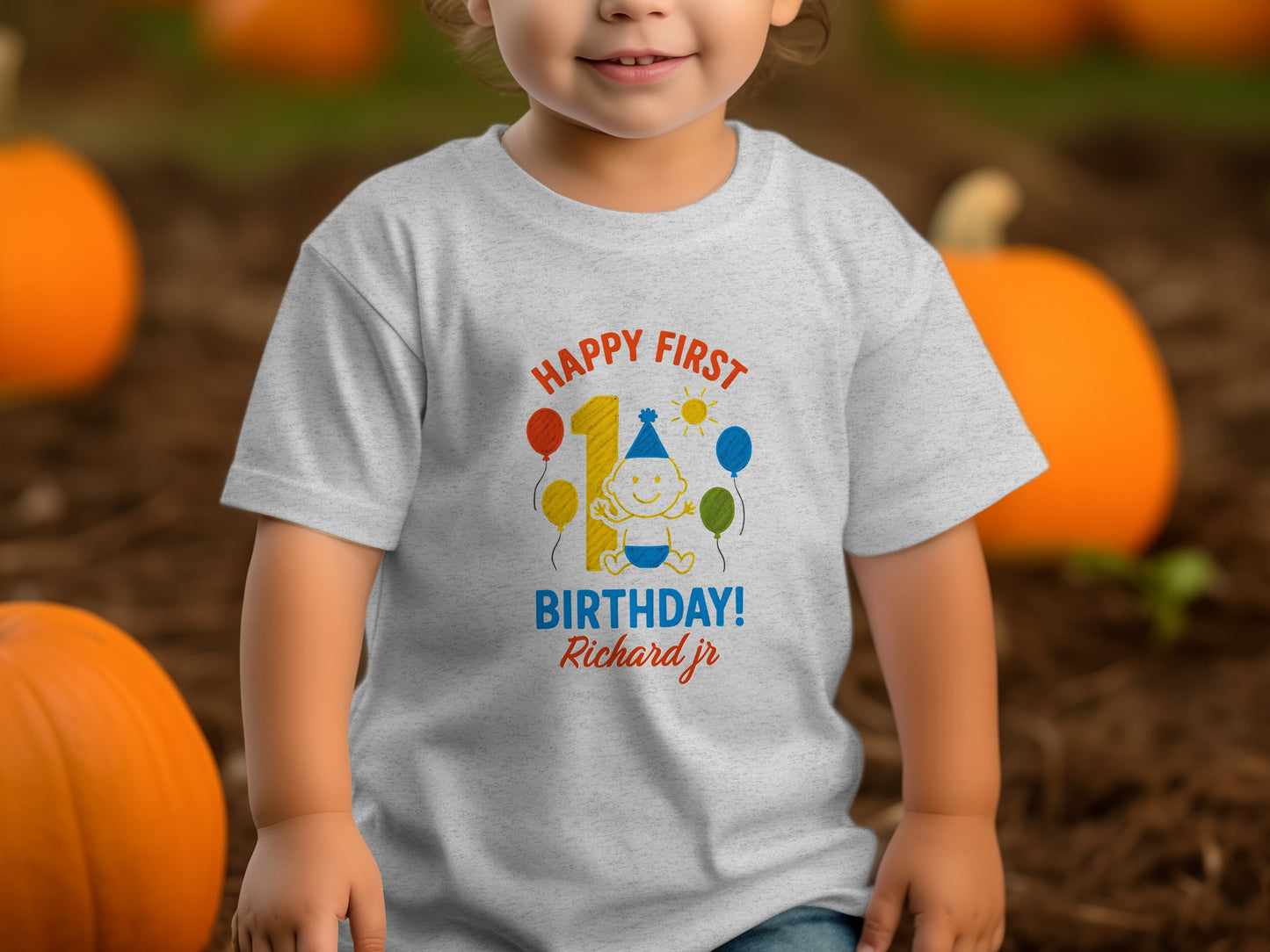 Happy First Birthday Richard Jr Printed T-shirt product