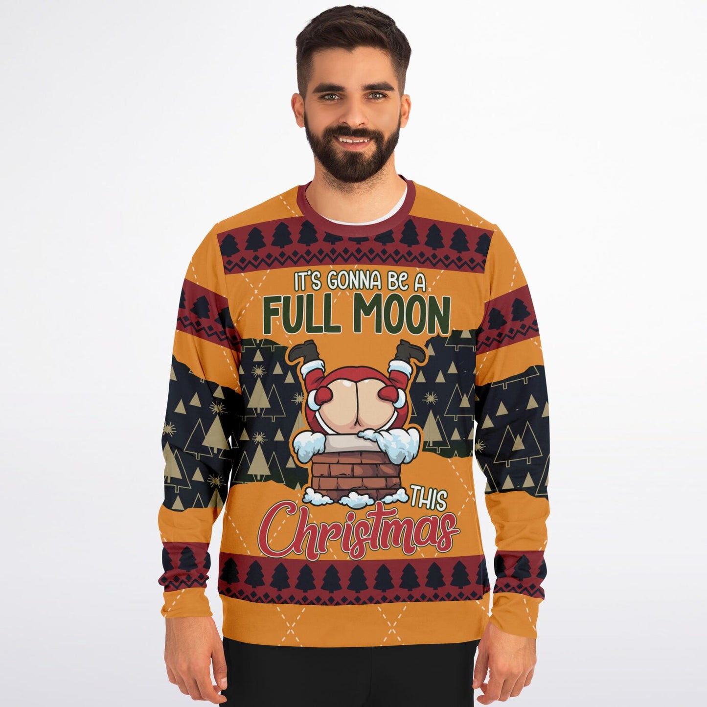 “Full Moon This Christmas” Funny Holiday Sweat
