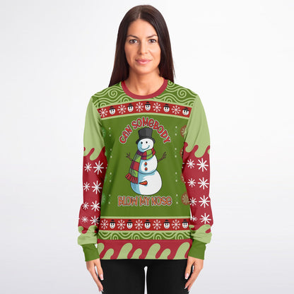 Can Somebody Blow My Nose Snowman Sweatshirt