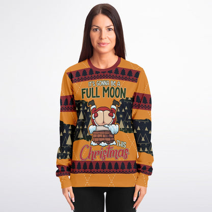 “Full Moon This Christmas” Funny Holiday Sweat