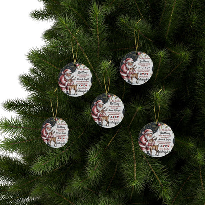 Personalized Bestie Bff Ceramic Ornament 2-sided Print Sister Gift Brother Gift