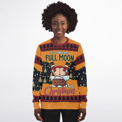 “Full Moon This Christmas” Funny Holiday Sweat