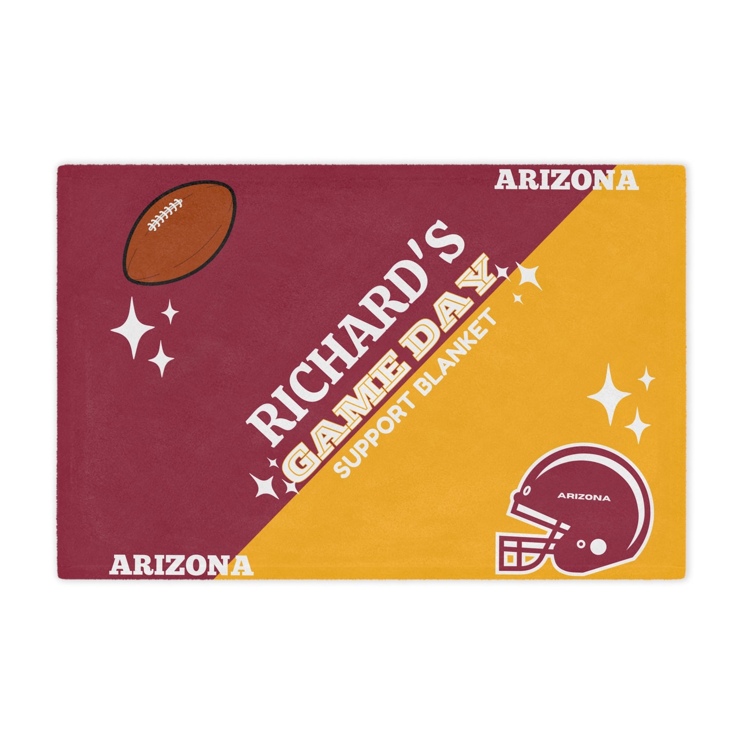 Personalize- City Pro Team Minky Blanket Fall Ball Season Football Team Colors Game Day Gift for Dad Football Lover Boyfriend Gift