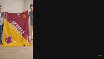 Custom Minky Throw Blanket - All 32 Pro Football Team Colors | Pick Your City | Giftable