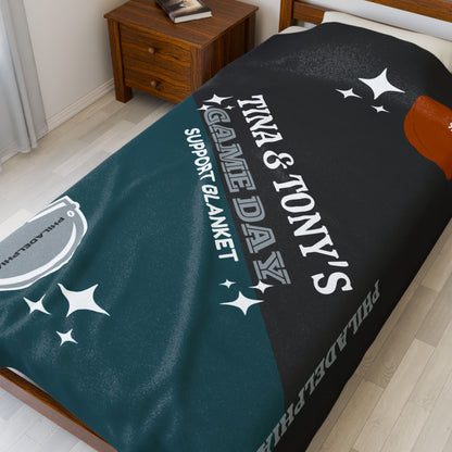 Custom Velveteen Throw Blanket - All 32 Pro Football Team Colors | Pick Your City | Football Lover Gift | Couple Cuddle Blanket