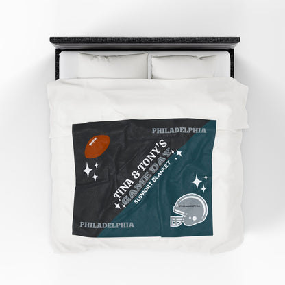 Custom Velveteen Throw Blanket - All 32 Pro Football Team Colors | Pick Your City | Football Lover Gift | Couple Cuddle Blanket